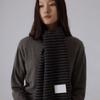 SILN Linea stripe knit muffler (CHARCOAL/BLACK)
