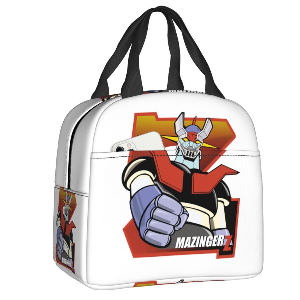 Boîtes à lunch réutilisables personnalisées Ufo Robot Grendizer Goldrake Mazinger Z pour femmes, étanches, isothermes, sac à lunch isolé pour le travail
