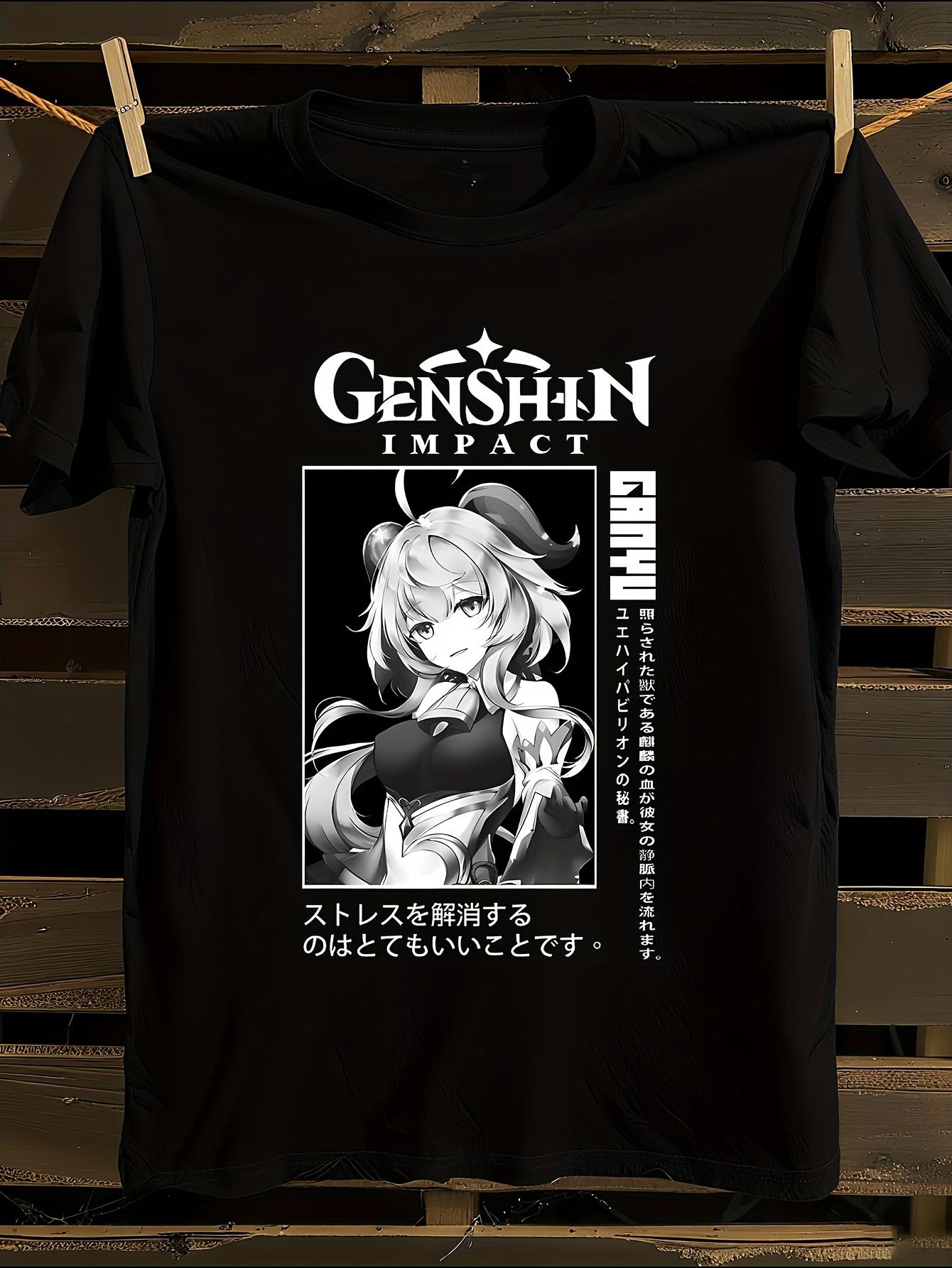 Genshin Impact Official Anime Tshirt Anime Game Tshirt S
