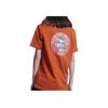 Vans Logo Embroidered Print Casual Crew Neck Short Sleeve T-Shirt Women Tops Orange VN0A54INUXS