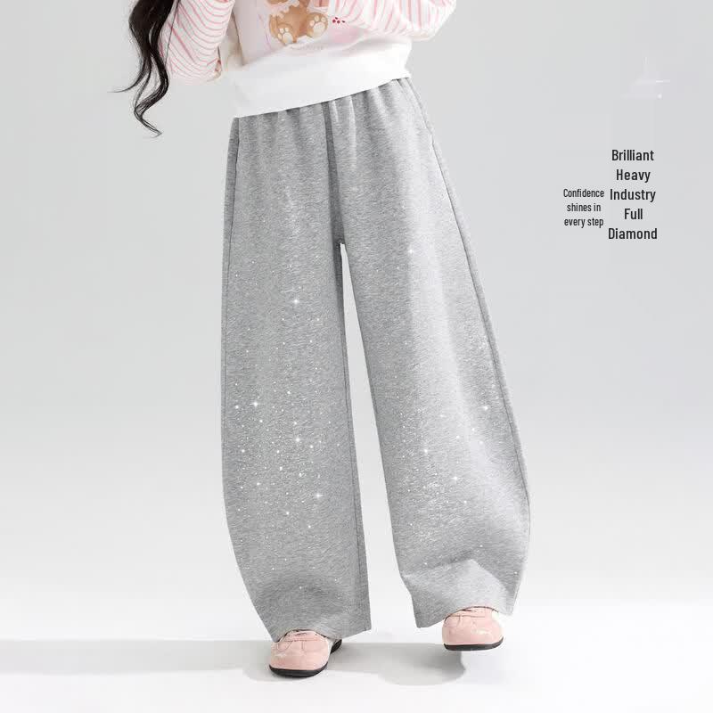 Girls' Starlight Rhinestone Milk Cotton Banana Pants