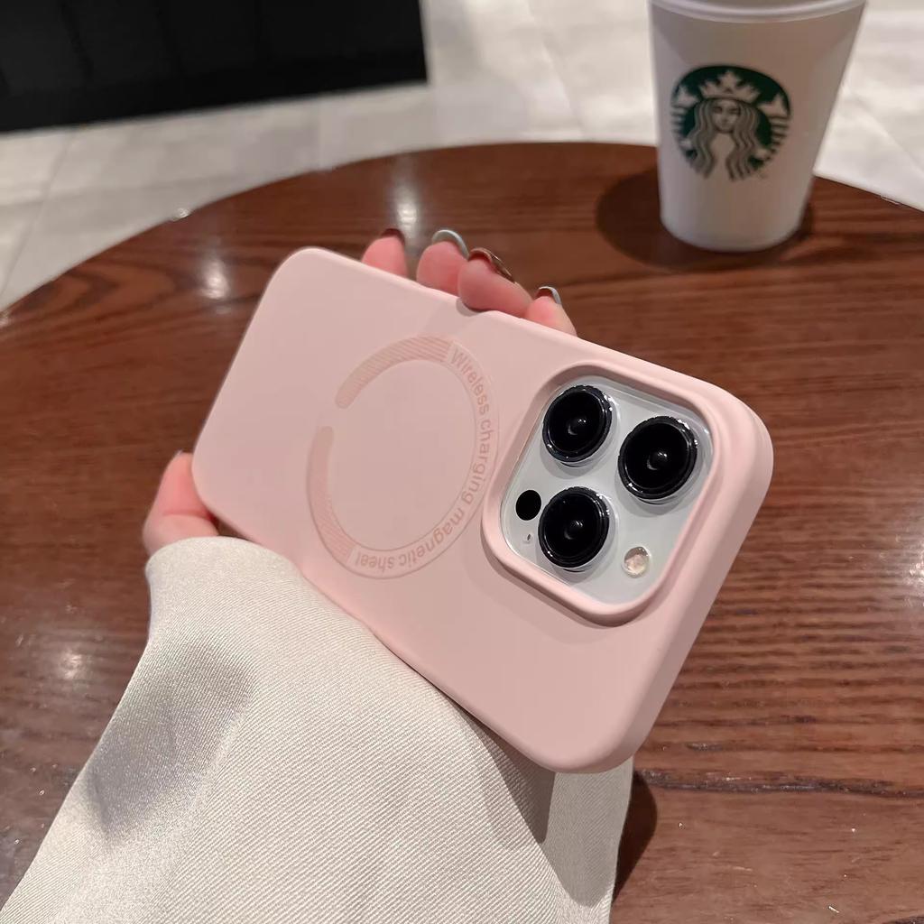 Applicable To Apple 16Promax Mobile Phone Case, Liquid Silicone Iphone15 Animation Magnetic Charging, Anti-drop 14 Protective Case