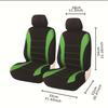 Universal All-Season Car Seat Covers & Cushions Set - 4-Piece Fully Enclosed Design