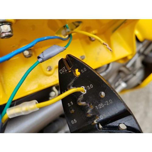 IWISS Cord Pliers, Electrician's Pliers for Crimping, Stripping, and Thread Cutting (Compatible with Open Barrel, Bare, and Insulated Terminals, WS-04