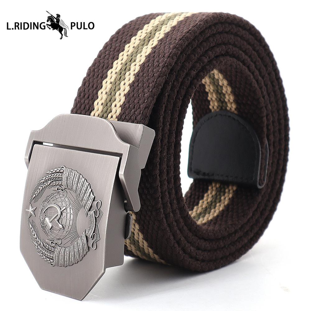 Cintura in Tela Spessa Allenamento all'Aperto Pantaloni Casual Fibbia in Lega Militare Cintura Resistente Unisex