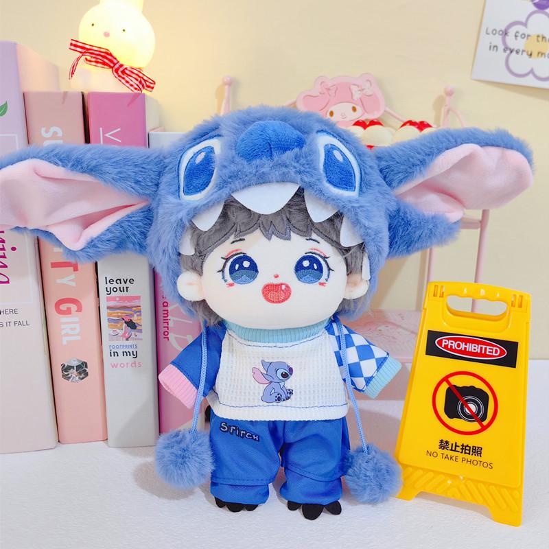 Cotton Doll Clothes Set with Hat for 20cm Dolls