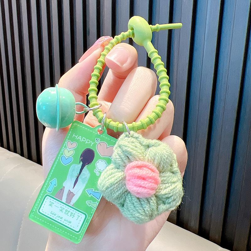 Hand-Woven Plush Persimmon Good Luck Keychain Pendant