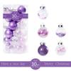 30Pcs Plastic Christmas Balls Hanging Ornament 6cm Colored Electroplated Ball Holiday Party Scene Layout DIY Decorative Accessories Christmas