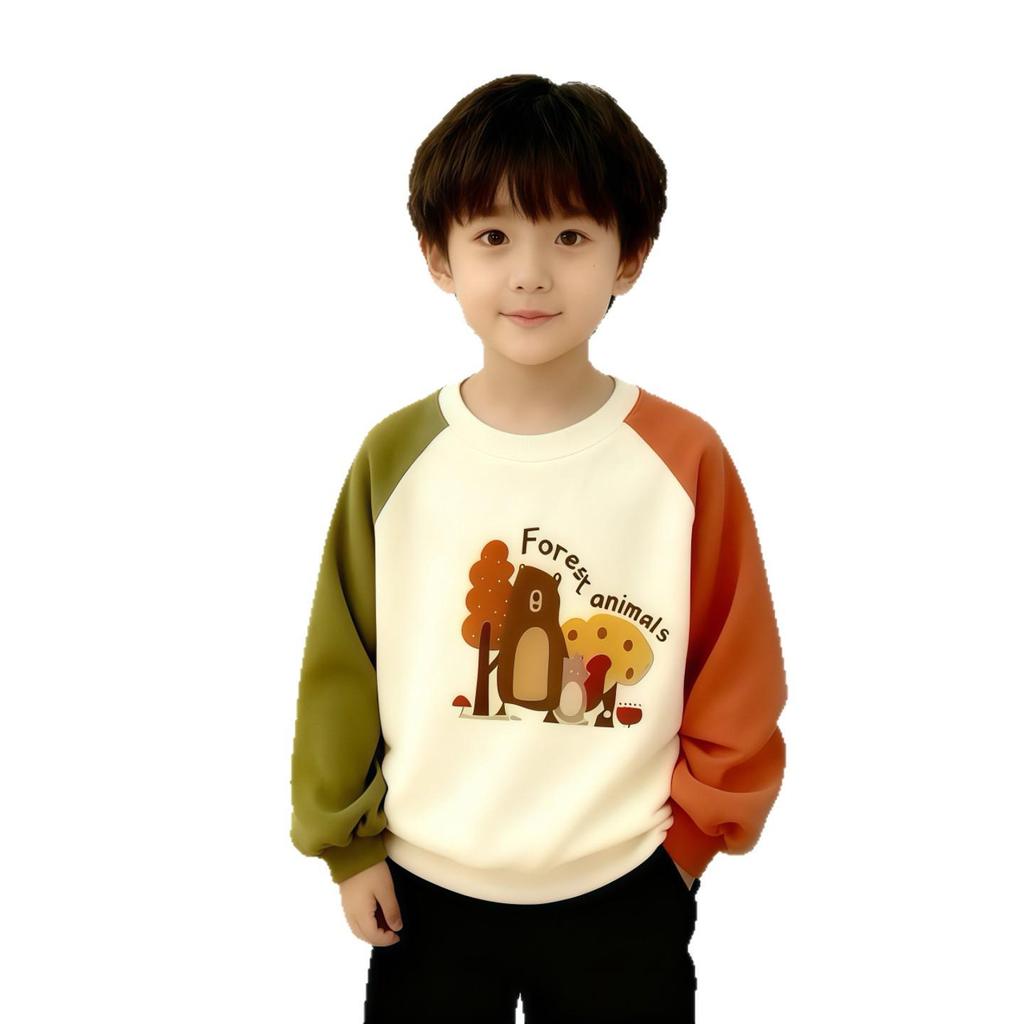 Mother and Child First Birthday Matching Fleece Sweatshirt Set: Family of Four Autumn/Winter Street Style Outfit