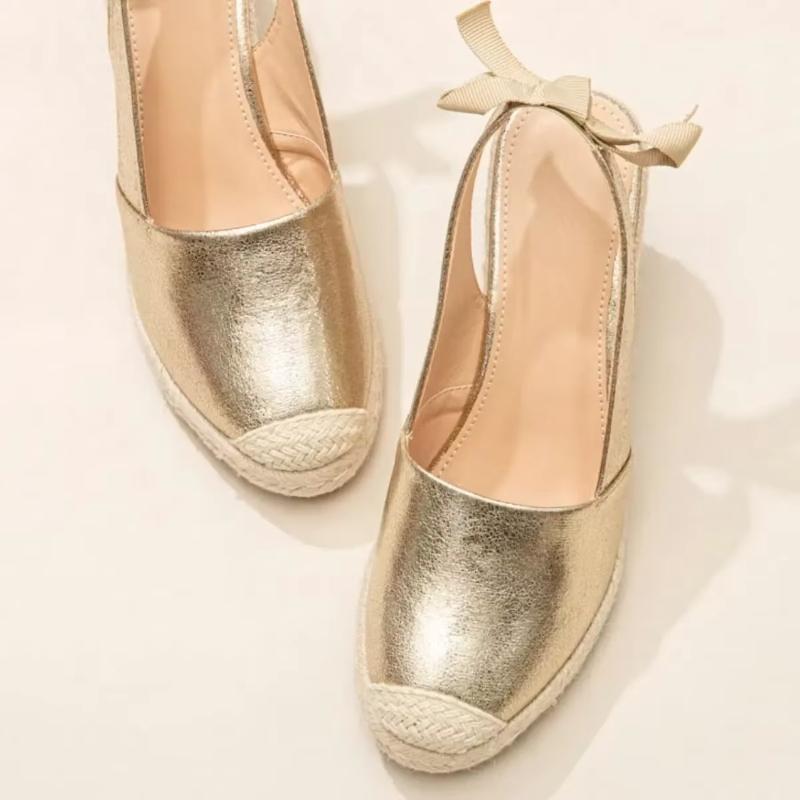 Wedges Sandals for Women Fashion Closed Toe Bandage Espadrille Platform Stylish Slingback Summer Shoes