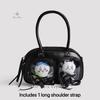 New Y2K Cute Ita Bag Large Capacity Fashion Shoulder Bag Lolita Girls Transparent Cosplay Underarm Bag DIY Badge Display Handbag