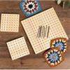 Crochet Blocking Board with Pins, Grid Crocheting and Knitting Project Accessory for Enthusiasts | Wooden Pegboard Gift