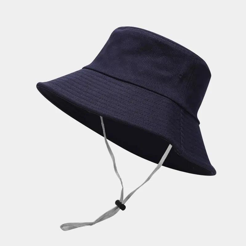 LDSLYJR Four Seasons Cotton Solid Bucket Hat Fisherman Hat Outdoor Travel Hat Sun Cap Hats for Men and Women 26