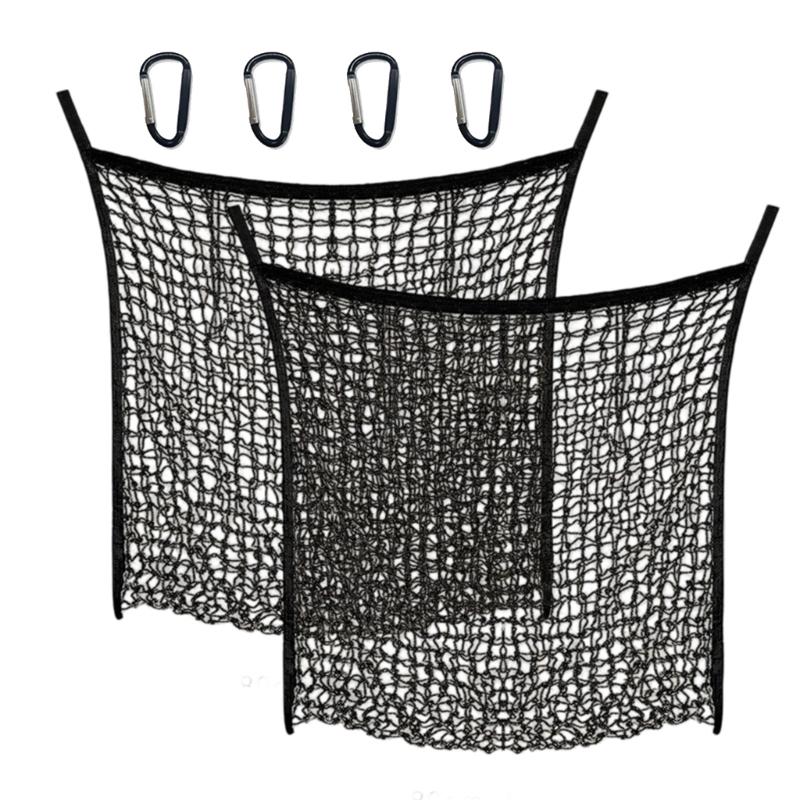 Large Capacity Horse Stover Net Set Of 2 Strong Feeding Bags For Farm Animals With Safety Eating Design for Barns