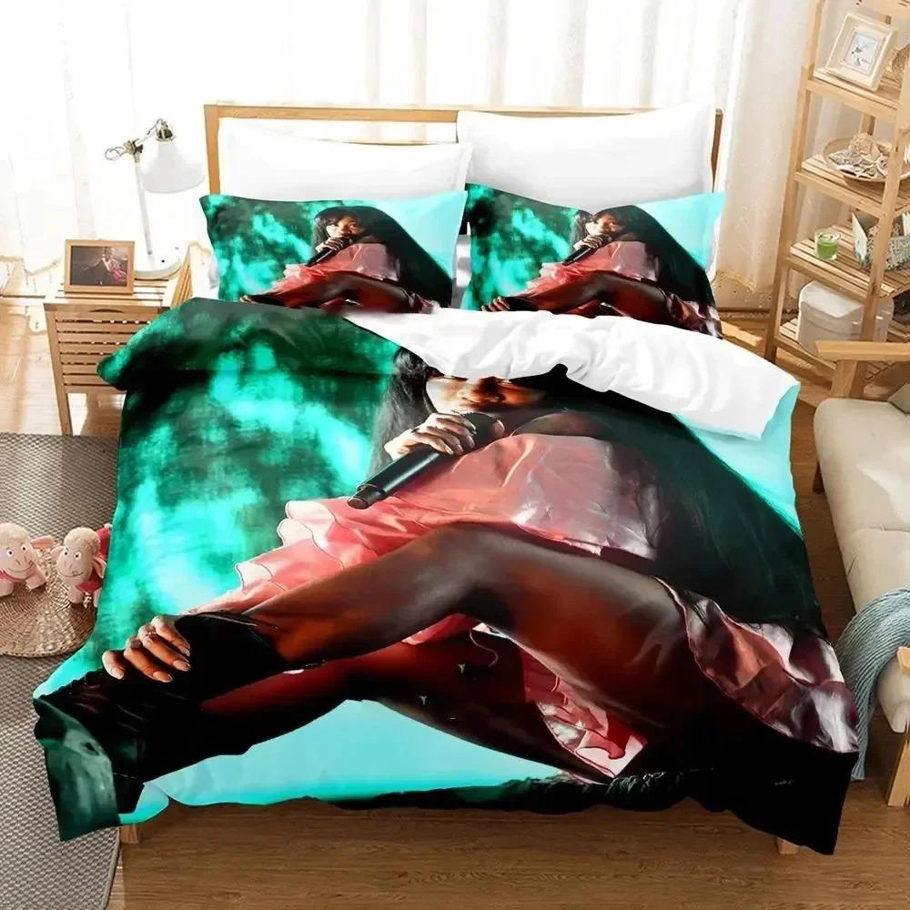 3D Print Single SZA Bedding Set Duvet Cover Bed Set Quilt Cover Pillowcase Comforter king Queen Size Boys Adult Bedding Set