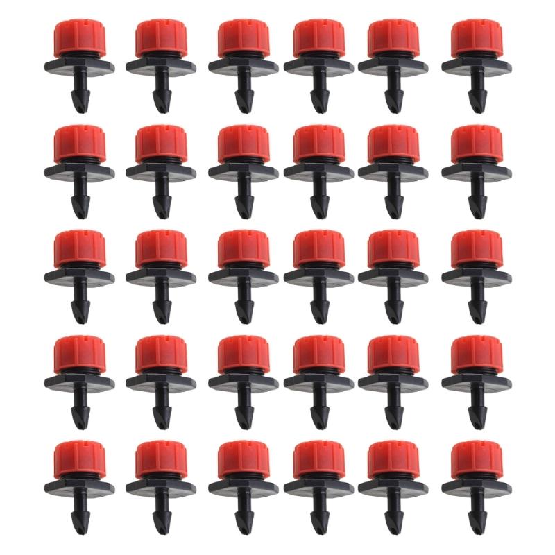 Plastic Adjustable Irrigation Drip Emitter Set With Adjustable Flows For Precise Plant Watering And Water Conservation