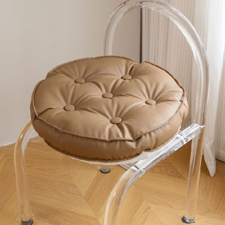 Round Cushion PU Lather Floor Sitting Pillow For Yoga Meditations Relaxation Reading Corner Seat Pad Home Decors Gift
