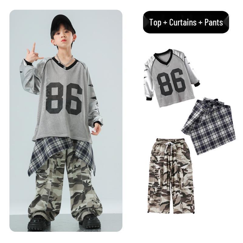 Hip Hopové tanečné oblečenie pre deti - Trendy Streetwear dresy pre chlapcov a dievčatá