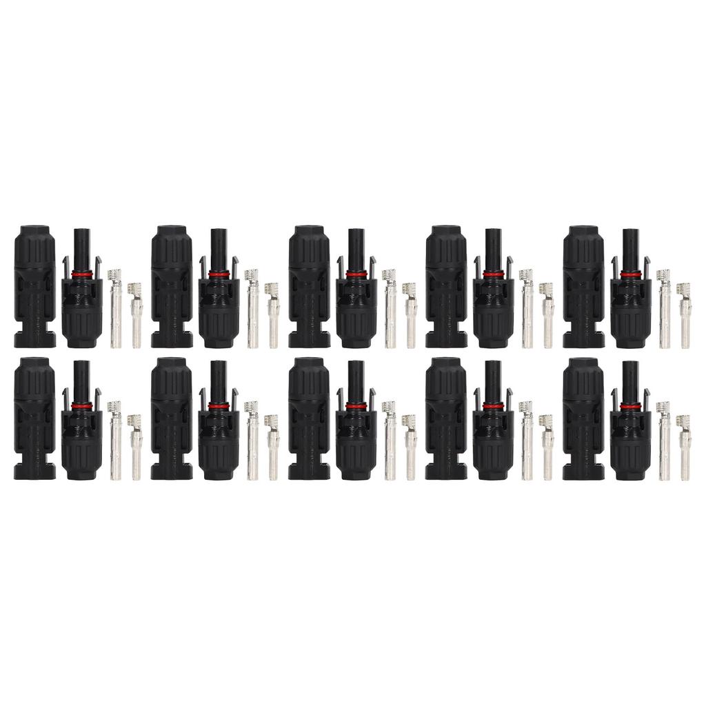 10Set 30A 1000V Solar Panel Connectors Flame Retardant 100V Male Female Solar Panel Cable Connectors