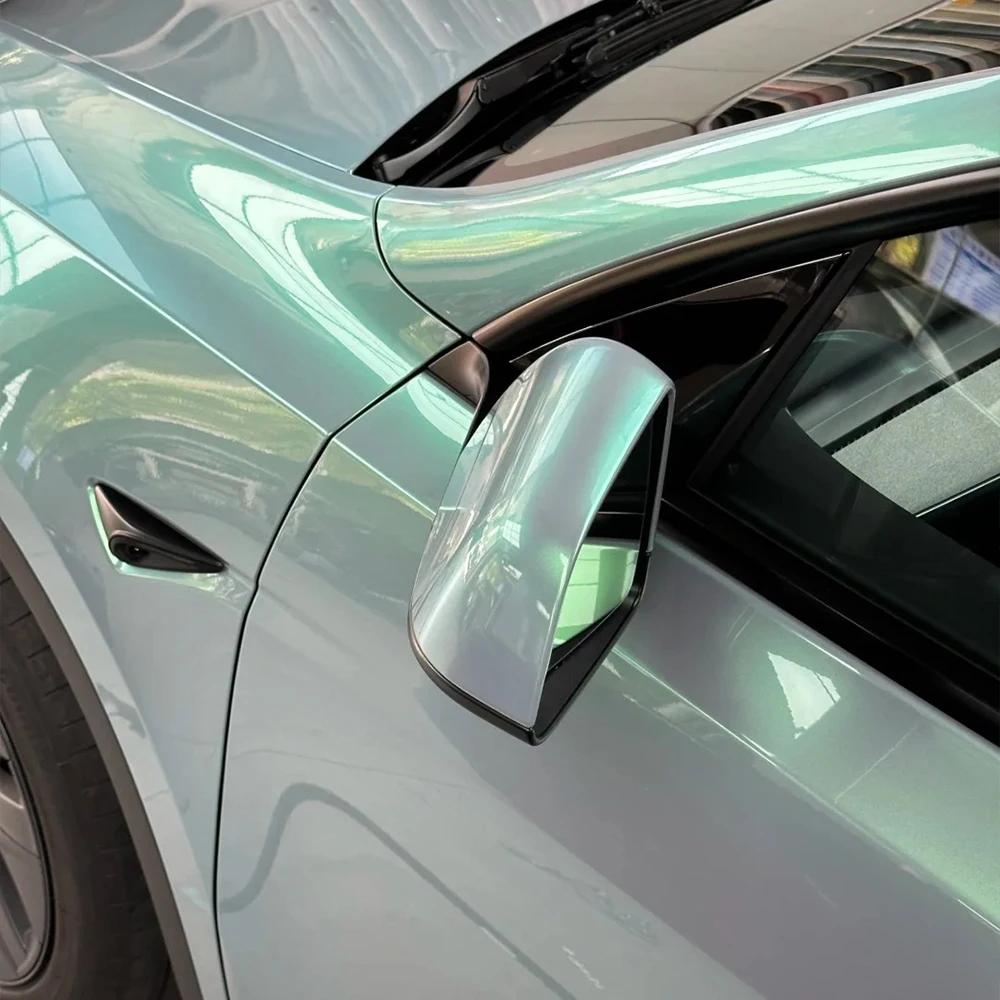 

Magic Pearl Gray&Green Car Sticker Wrap Vinyl Film Color Change PET Bubble Free Film PVC Decal Car Accessories Interior Exterior 50x152cm