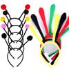 Cute Cartoon Bee Pompom Antenna Hair Hoop Woman Hot Girls Makeup Headband for Children Day Cosplay Hair Accessories