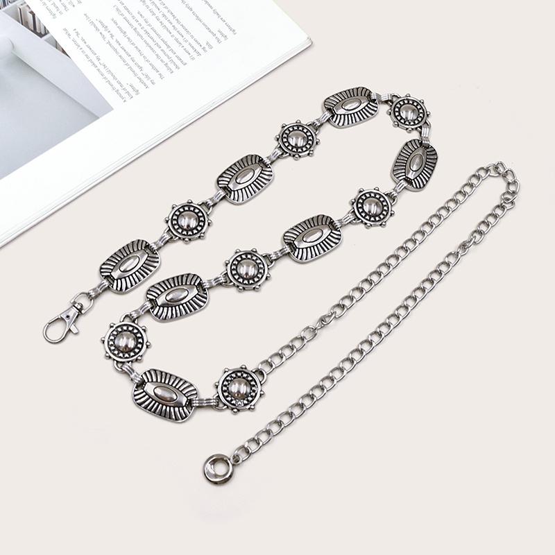 Vintage Carving Flower Waist Belt Dress Decoration Waistband For Women Girls High Quality Adjustable Punk Waist Chain Gifts