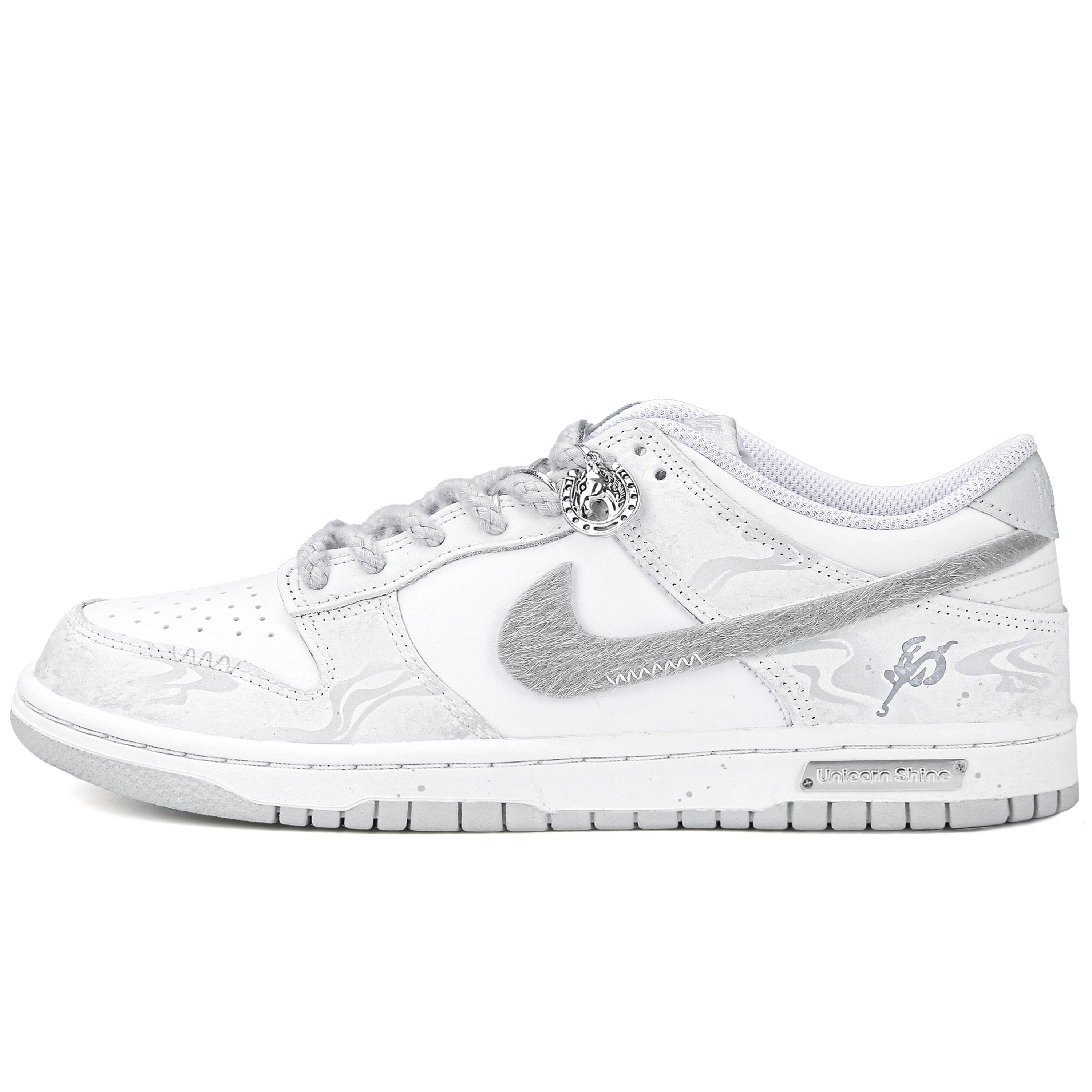 

Nike Dunk Night Guarding Jade Lion Abrasion Resistant Low top Skateboard Shoes Men s White Gray HF5441-105(Team1410-) 40.5