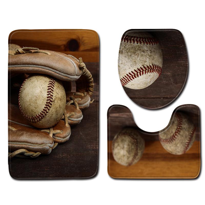 Toilet Toilet Floor Mat Carpet Three-Piece Bathroom Non-Slip Mat