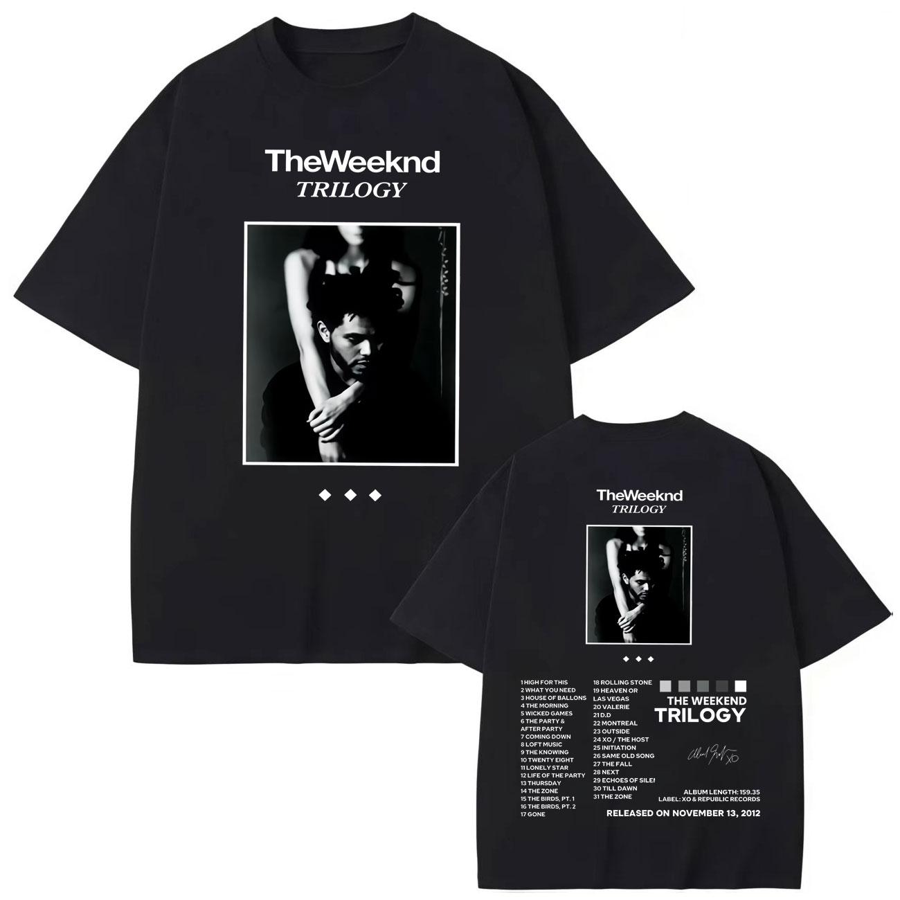 

Rapper The Weeknd Album Merch T Shirt Fashion Hip Hop Vintage Short Sleeve T-shirts High Quality Cotton Oversized T-shirt S