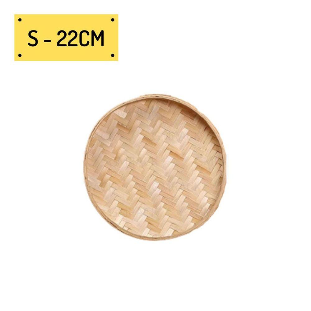 1Pcs 4 Size Bamboo Sieve DIY Decorative Dessert Plate Durable Kitchen Storage Tray