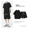 [ANONIE] Jersey Men's Top and Bottom Set, Summer Clothing, T-Shirt, Men's Short Sleeve, Half Pants Setup, Summer, Plain, Casual Sweatshirt, Top and