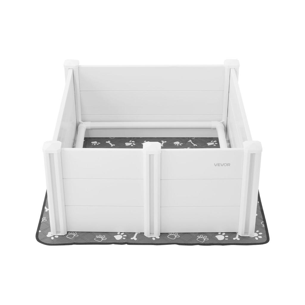 Dog Whelping Box 38.6x38.6x18.1 inch Door Height Adjustable for Medium Dog