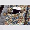 Spring Ruffled Baby Collar Age-reducing Denim Jacket for Women Short Jacquard Versatile Long-sleeved Top
