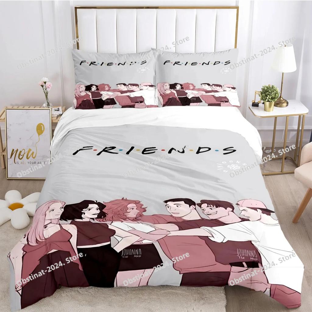 Friends Funny anime All Season Duvet Cover Comforter Bedding set Ultra Soft Quilt Cover and Pillowcases SingleDoubleQueenKing