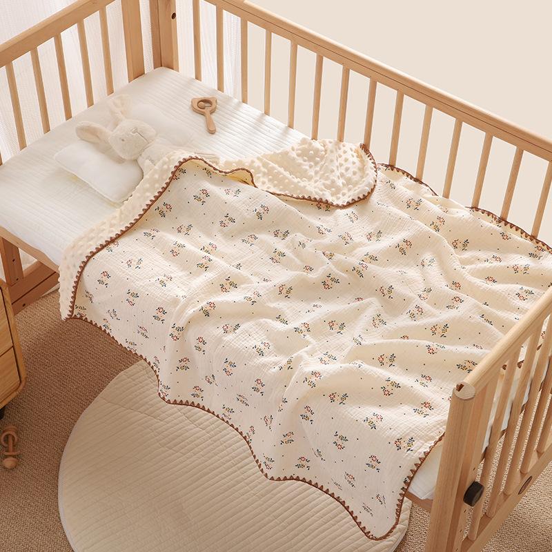 

New Cartoon Cute Pure Cotton Children Air Conditioner Blanket Spring Autumn Thin Blanket Kindergarten Cover Blanket Baby Cover 100x100cm 1pcs