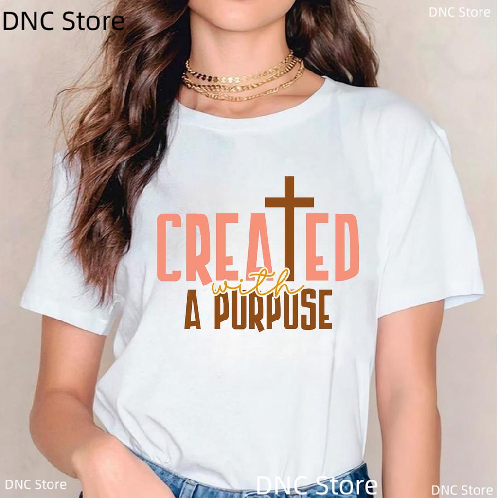Retro Western Happy Easter Jesus Letter Print Femne Tshirt Fashion Harajuku White O-Neck Shirt Tops Women'S T-Shirt Wholesale