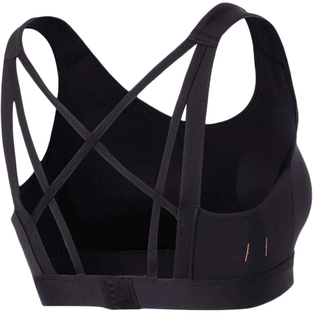 Li Ning Fitness Series Solid Color Medium Support Tight Sports Bra Women Underwear Black AUBS056-4