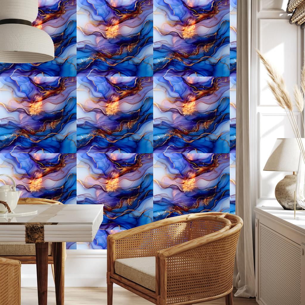 Wallpaper Ink blue, navy blue, purple and azure 50x1000