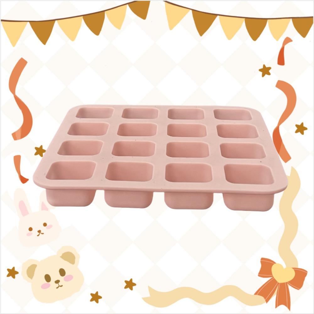 Silicone Square Caramel Mold 16 Cavity Chocolate Truffles Fat Snacks Keto Snacks Reusable Baking Tools for Candy Gummy