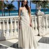 3D Flower Patchwork Long Dress Women Spaghetti Strap Sleeveless Backless Elegant Evening Dresses