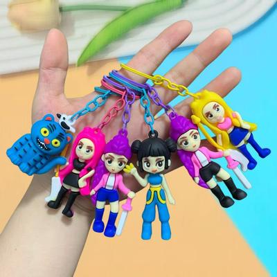 Chaveiro de Carro de Boneca Pingente de Bolsa PVC Borracha Macia Maré Brincadeira Pequeno Presente