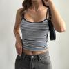 Di Yun Y2K Gestreiftes Trägertop West T-Shirt für Damen - Sommerkollektion 2026