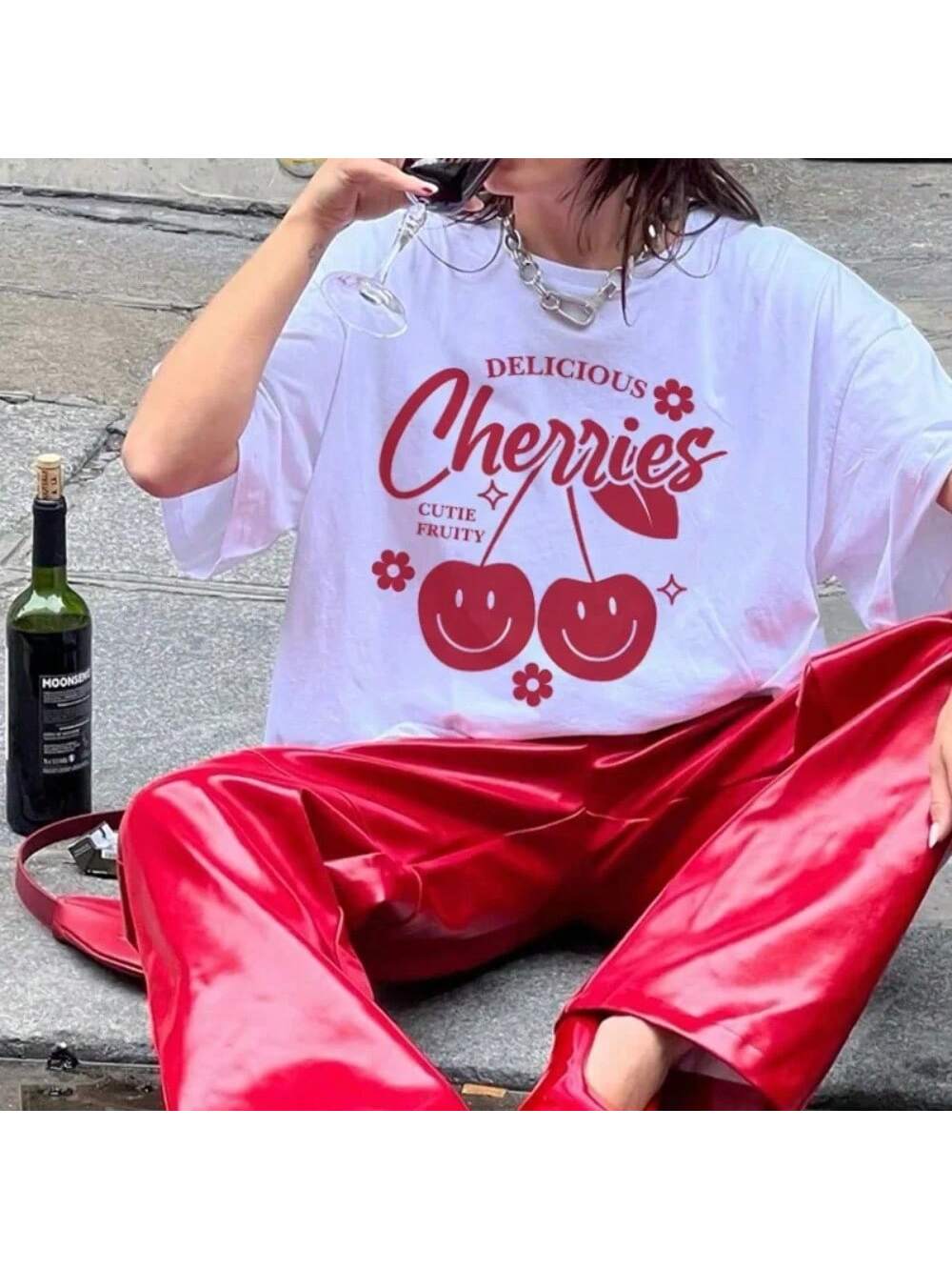 

Ретро Мультяшные Футболки с Графикой Вишни Женские Милые Винтажные Крутые Хлопковые Футболки Летняя Мода Уличная Одежда Топы Y2k Эстетичная Одежда XXXXXL чёрный