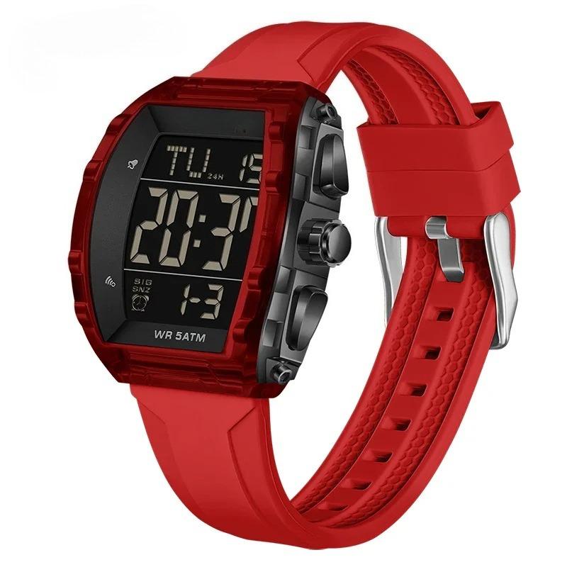 Men's Sports Electronic Watch Waterproof Countdown Calendar Night Light LED Digital Wristwatch