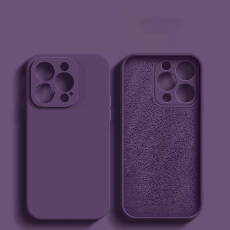 Luxury Liquid Silicone Solid Color Phone Case For iPhone 14 Pro Max 13 12 11 XS XR X Mini 7 8 Plus SE 6S Shockproof Soft Cover