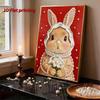 Handmade DIY Pearl Painting Little White Rabbit Theme Bedroom Living Room Frameless Diy Handmade Sticky Diamond Creative Canvas Painting