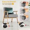 Good-24PCS Square Chair Leg Floor Protector, Hardwood Floor Chair Leg Protector, Non-Slip Felt Furniture Pad, Silicone Cover