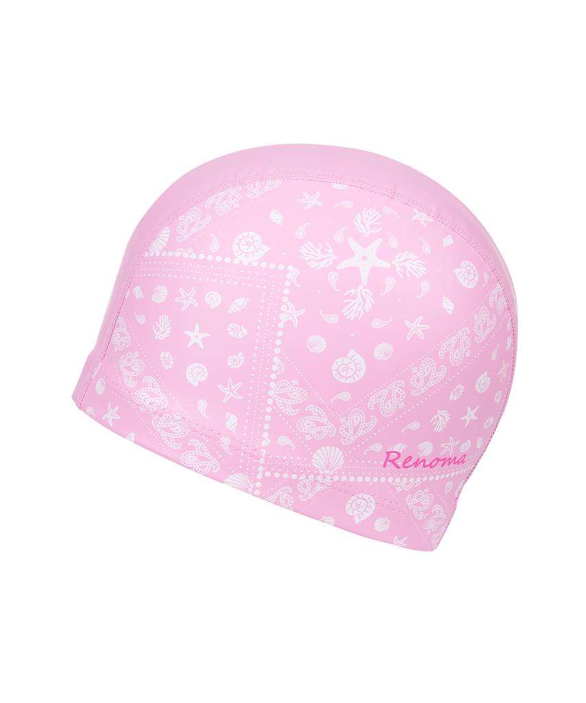 Lenomasuyeongbog Adult Beach Pattern Urethane Coated Swim Cap Pink Ro-Rc2G009-Pk
