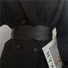 Black Fashionable Youthful Wide Waist Belt For Women Trendy Dress Accessory For Every Occasion