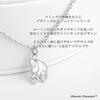 [Shinjuku Gin No Kura] Moomin Diamond Petite Necklace for Women, Silver 925, Official Merchandise, Character Pendant
